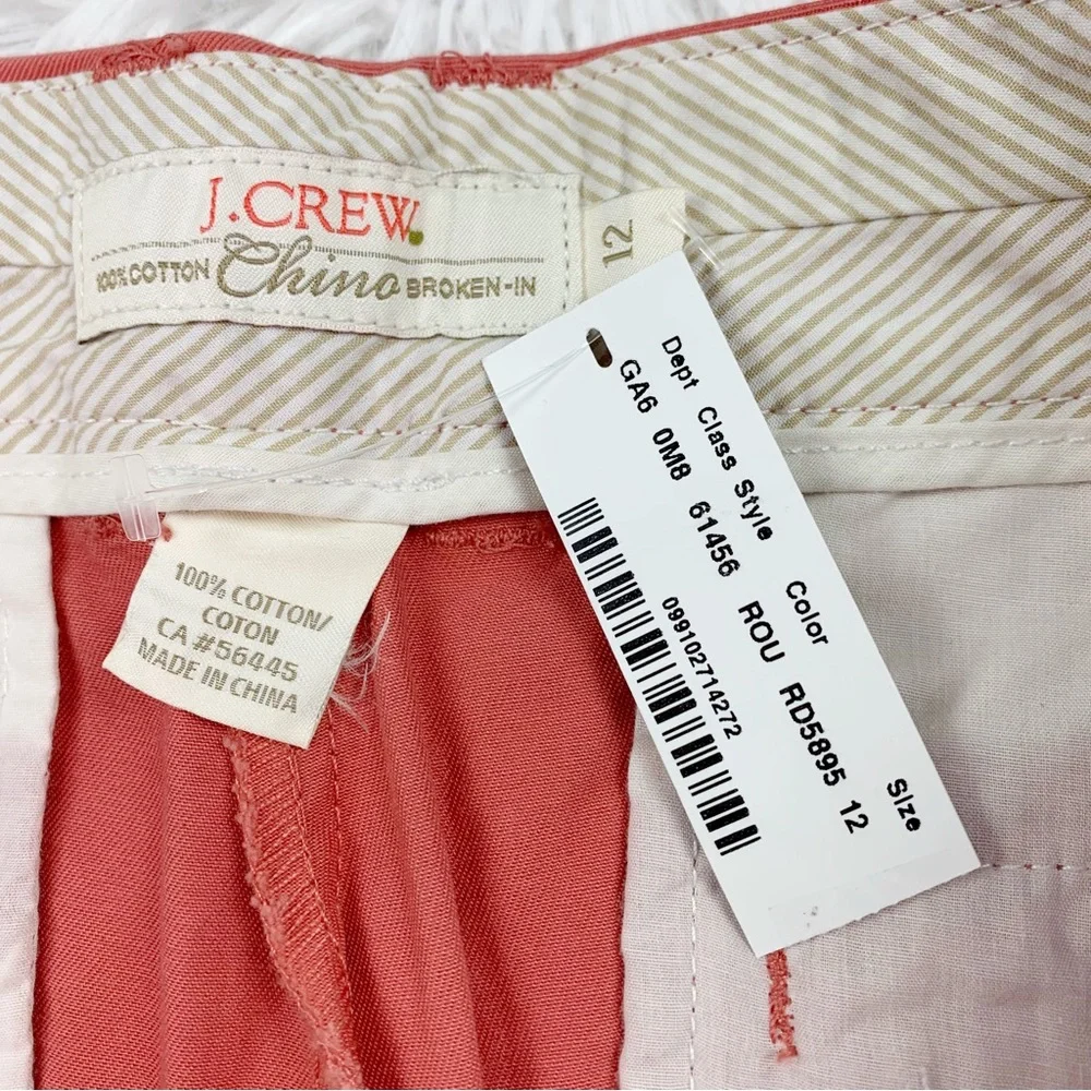 J‎ Crew women size 12 Classic 4 inch chino shorts